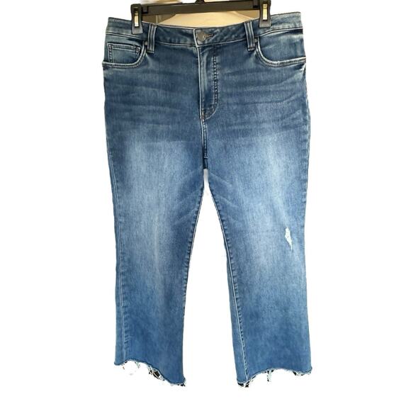 Kut From The Kloth Jeans Women's Kelsey High Rise Fab Ab Ankle Flare Sz 12 - Picture 1 of 10
